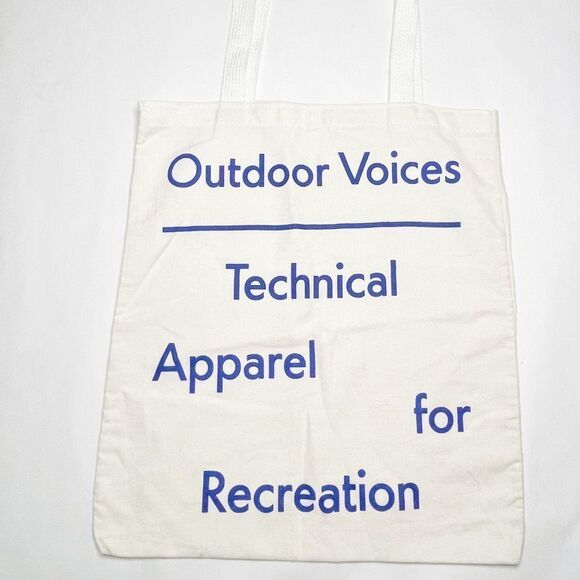 Outdoor Voices Canvas Tote Bag Book Bag Technical Apparel for Recreation Carry - Picture 4 of 6